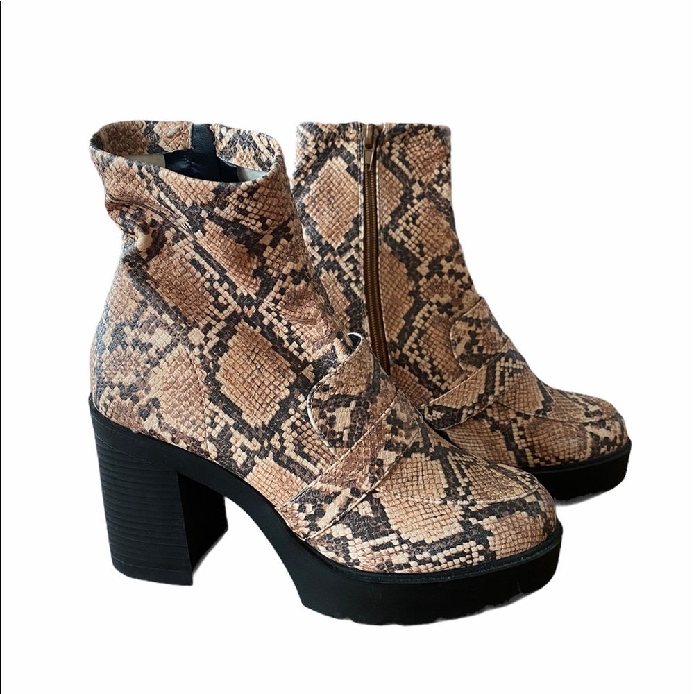 ASOS Black & Tan Platform Boots